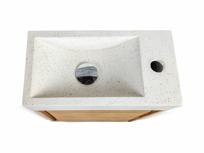 hängewaschtisch turin 35 aus teakholz 40cm badmöbel-badschrank rbk2388 – bild 6