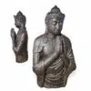 k043 buddha stein statue skulptur asie steinfigur garten deko gold schwarz 2