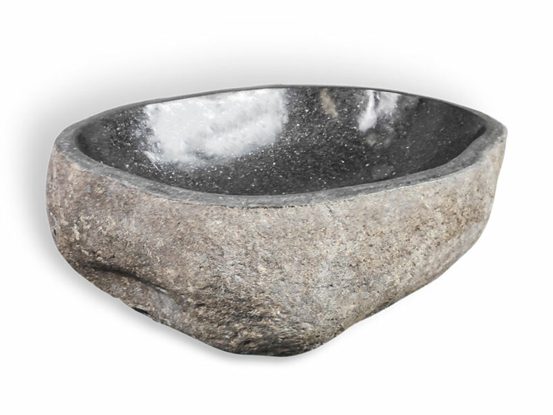naturstein flusstein waschbecken findling 42cm waschschale aufsatzwaschbecken rbs1195 – bild 3