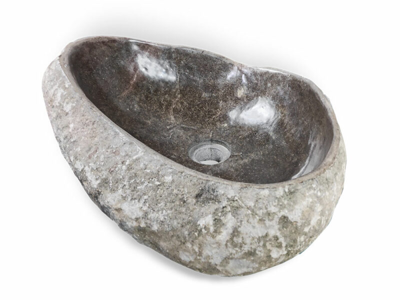 naturstein flussstein waschbecken findling 42cm waschschale aufsatzwaschbecken rbs1192 – bild 5