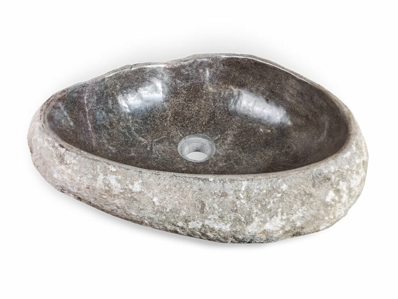 naturstein flussstein waschbecken findling 42cm waschschale aufsatzwaschbecken rbs1192 – bild 4