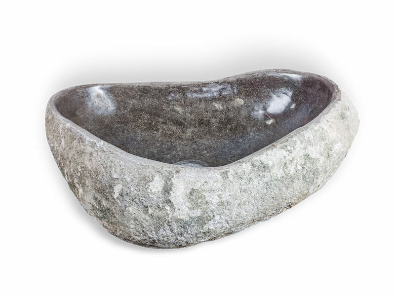 naturstein flussstein waschbecken findling 42cm waschschale aufsatzwaschbecken rbs1192 – bild 3