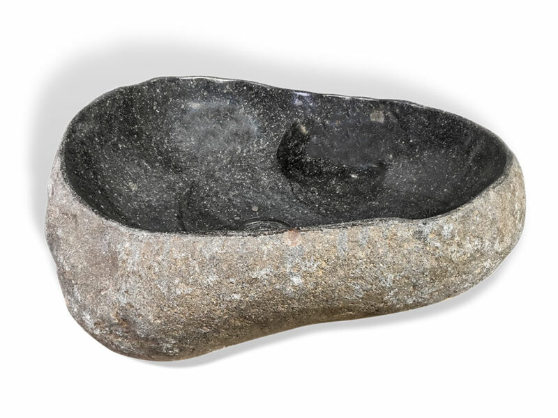 naturstein flusstein waschbecken findling 44cm waschschale aufsatzwaschbecken rbs1208 – bild 3
