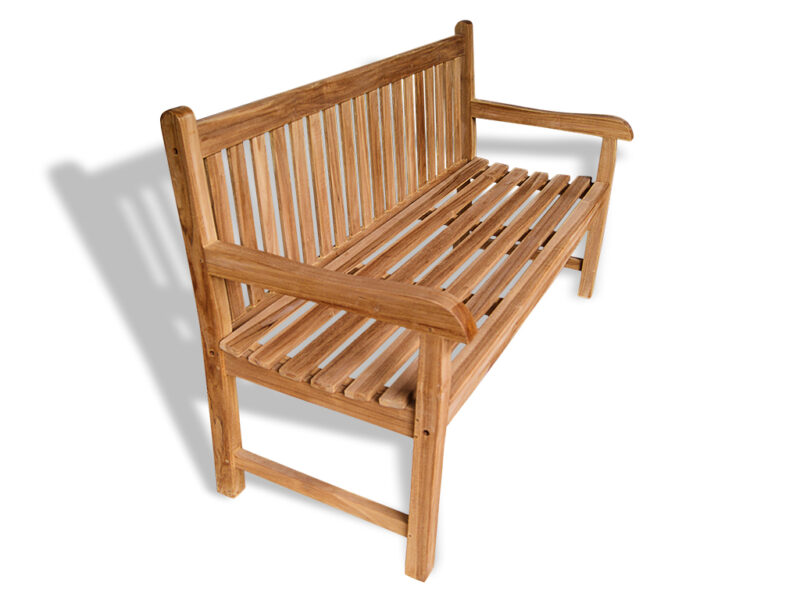  gartenbank massivholz teak - balkonbank 150cm parkbank relax terrassenmöbel massivholz di2908 – bild 2