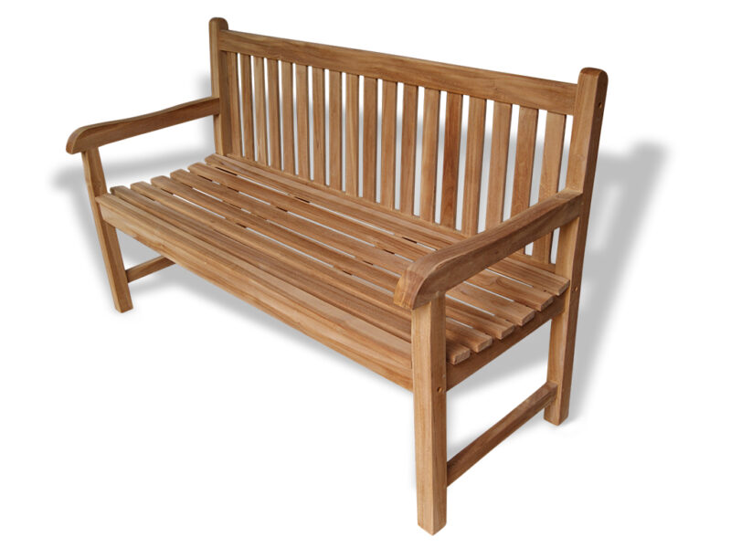  gartenbank massivholz teak - balkonbank 150cm parkbank relax terrassenmöbel massivholz di2908
