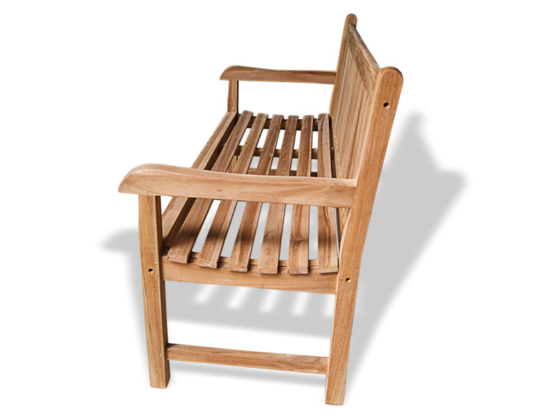  gartenbank massivholz teak - balkonbank 150cm parkbank relax terrassenmöbel massivholz di2908 – bild 4
