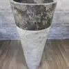 rb2211 badmoebel naturstein rund schwarz 40x90cm waschschale marmor handewaschbecken steinwaschbecken waschbecken 3