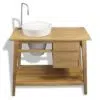 rbk2302 badmoebel teakholz massivholz waschtischunterschrank terrazzo waschbecken 100cm waschtisch turin 03 4