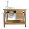 rbk2302 badmoebel teakholz massivholz waschtischunterschrank terrazzo waschbecken 100cm waschtisch turin 03 5