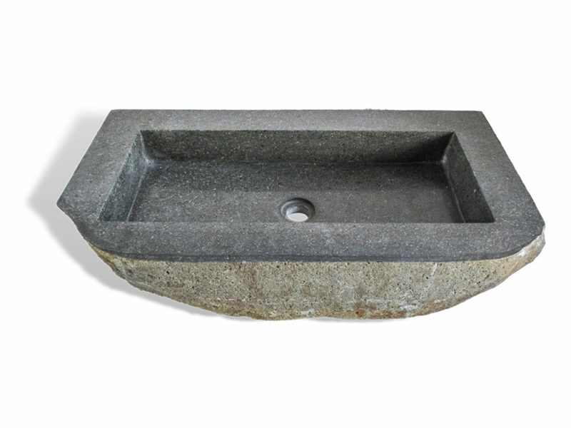 naturstein flusstein waschbecken 80cm rechteckig wc badezimmer rbs1109.2 – bild 3