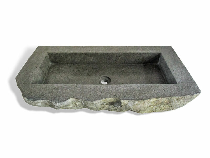 naturstein flussstein waschbecken 80cm rechteckig waschschale badezimmer rbs1109.4 – bild 3