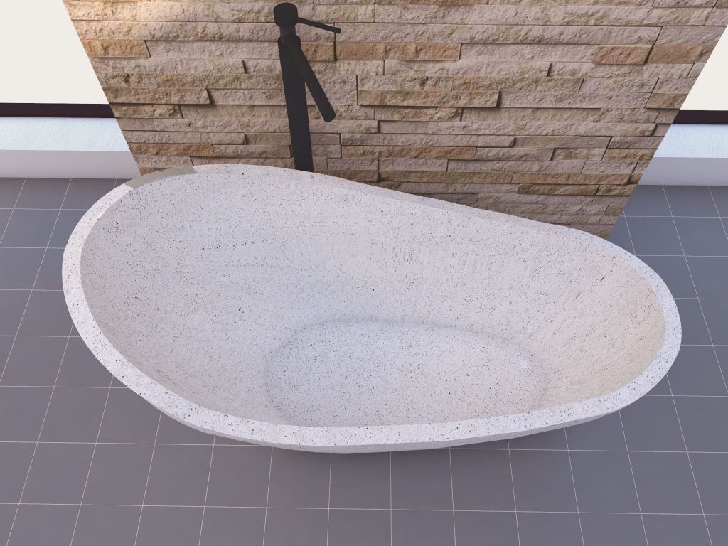 Freistehende Badewanne Stein