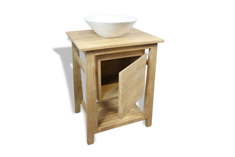 badmöbel badezimmer teakholz massivholz 60cm unterschrank waschtisch turin 12 rbk2311 – bild 3