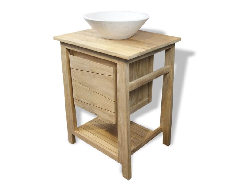 badmöbel badezimmer teakholz massivholz 60cm unterschrank waschtisch turin 12 rbk2311 – bild 6