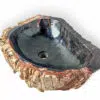 rbs1253 badezimmer massiv waschschale steinwaschbecken fossil holz 55cm waschbecken 4