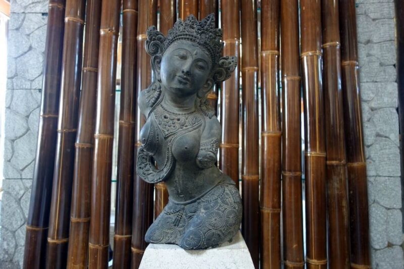 buddha dewi statue figur skulptur 60cm lavastein garten deko k037 – bild 2