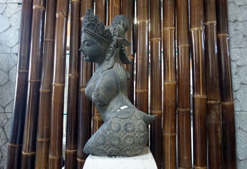 buddha dewi statue figur skulptur 60cm lavastein garten deko k037 – bild 3