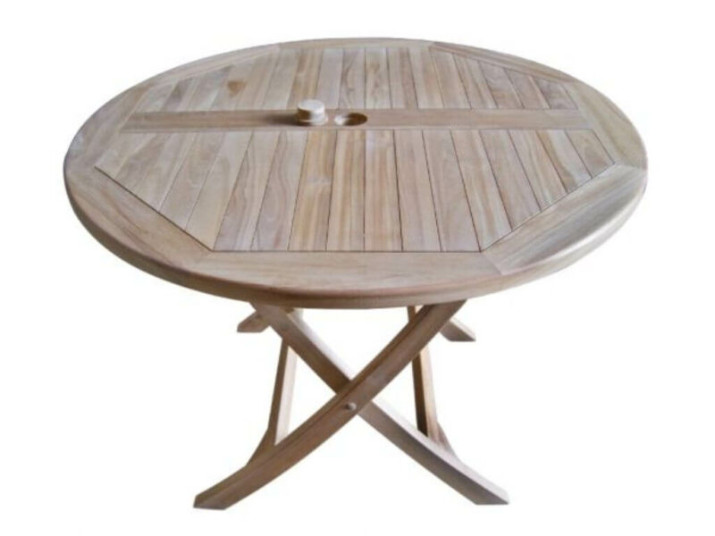 gartenmöbel teakholz gartentisch 120x120 cm runde tisch teak massiv lorena di2922