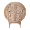 Gartenmöbel Teakholz Gartentisch 120x120 cm Runde Tisch Teak massiv Lorena DI2922