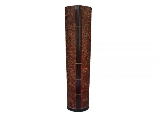 p 2324 a058 hangearbeitete bali designer deko stehlampe bambus holz muscheln natur leuchte asiatisch biak