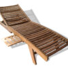 Robuste Teakholz-Sonnenliege - Zeitloses Design für Komfort und ästhetische Gartenatmosphäre.
