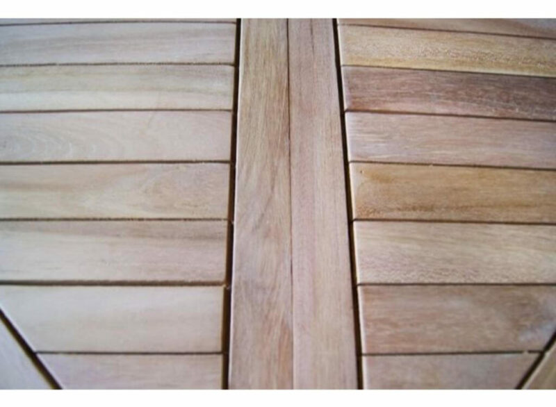 garten beistelltisch rund aus teakholz 50cm di2901 – bild 3