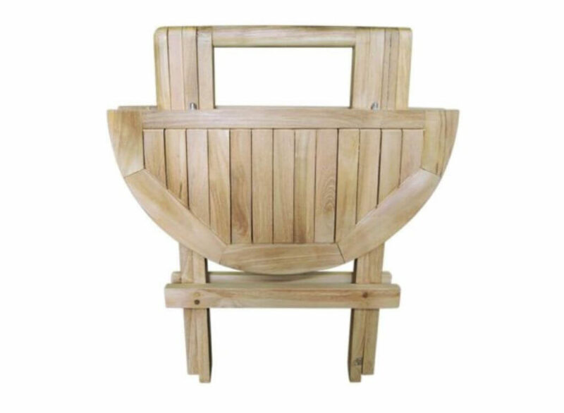 garten beistelltisch rund aus teakholz 50cm di2901 – bild 5