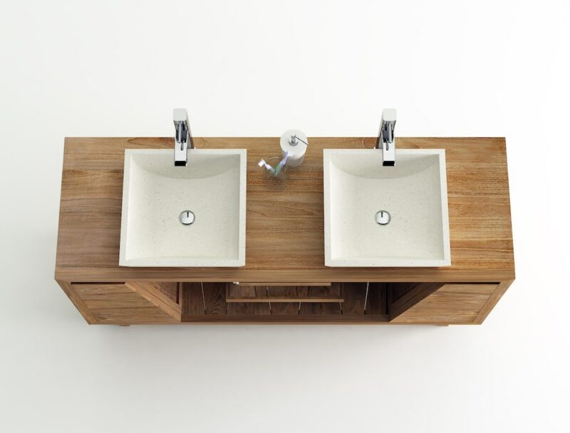 waschtisch von rb wohndesign für 2 personen aus massivholz