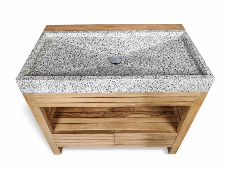 massivholz waschtisch turin 15 badmöbel unterschrank 100cm badezimmer rbk2314 – bild 6