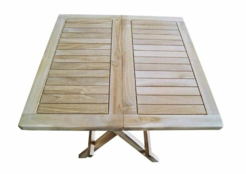 garten beistelltisch aus teakholz 50cm quadratisch gartentisch marina di2902 – bild 5