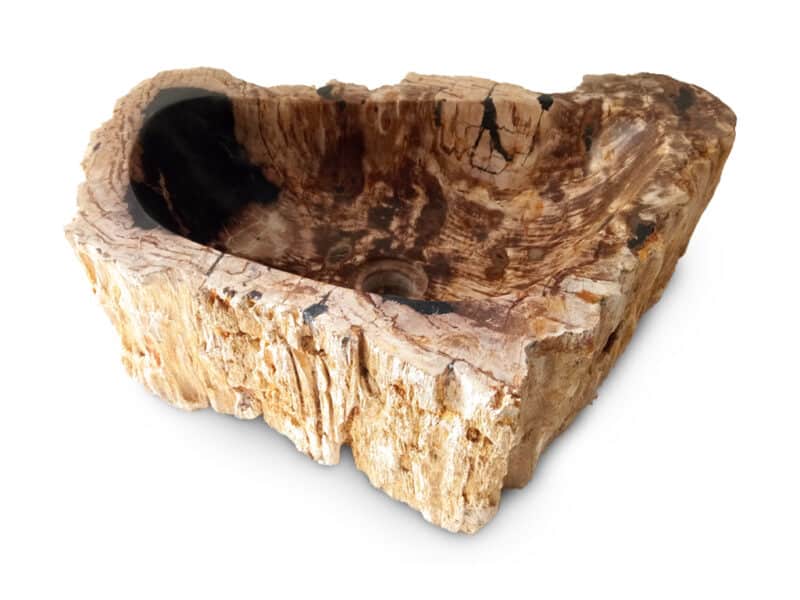 versteinertes holz waschbecken fossil 50 cm gäste wc badezimmer rbs1263 – bild 2