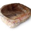 unikat waschbecken aus fossilem holz