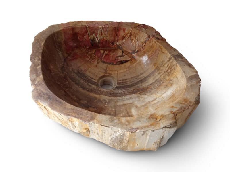 fossil versteinertes holz waschbecken