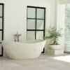 Freistehende Terrazzo-Badewanne – modernes Design mit gesprenkelter Oberfläche, in verschiedenen Farben erhältlich