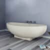 exclusive freistehende badewanne aud terrasso stein