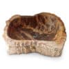 Fossil Versteinerten Holz Waschbecken – Seitenansicht mit natürlicher Struktur